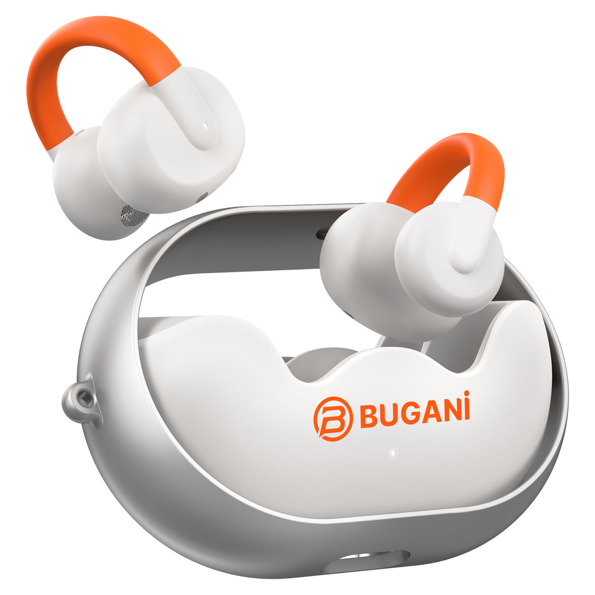 Ασύρματο ακουστικό Bluetooth Bugani Clip B21, TWS, Λευκό