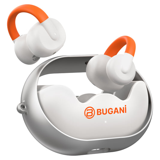 Ασύρματο ακουστικό Bluetooth Bugani Clip B21, TWS, Λευκό