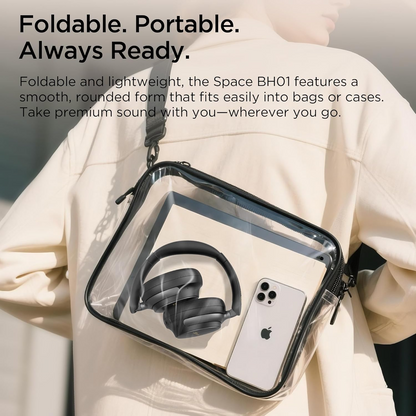 Ασύρματο Handsfree Bluetooth Bugani Space BH01, MultiPoint, A2DP, ANC, Μαύρο