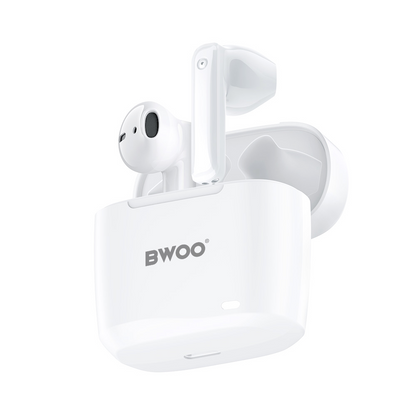 Ασύρματα ακουστικά Bluetooth BWOO BW94, TWS, Λευκό