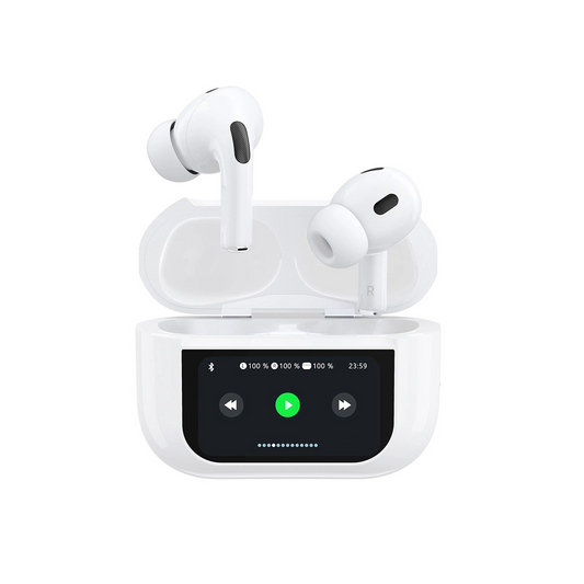 Ακουστικό Bluetooth Dudao U19 Display, TWS, Λευκό, Επανασφραγισμένο