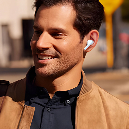 Ακουστικό Bluetooth Dudao U19 Display, TWS, Λευκό, Επανασφραγισμένο