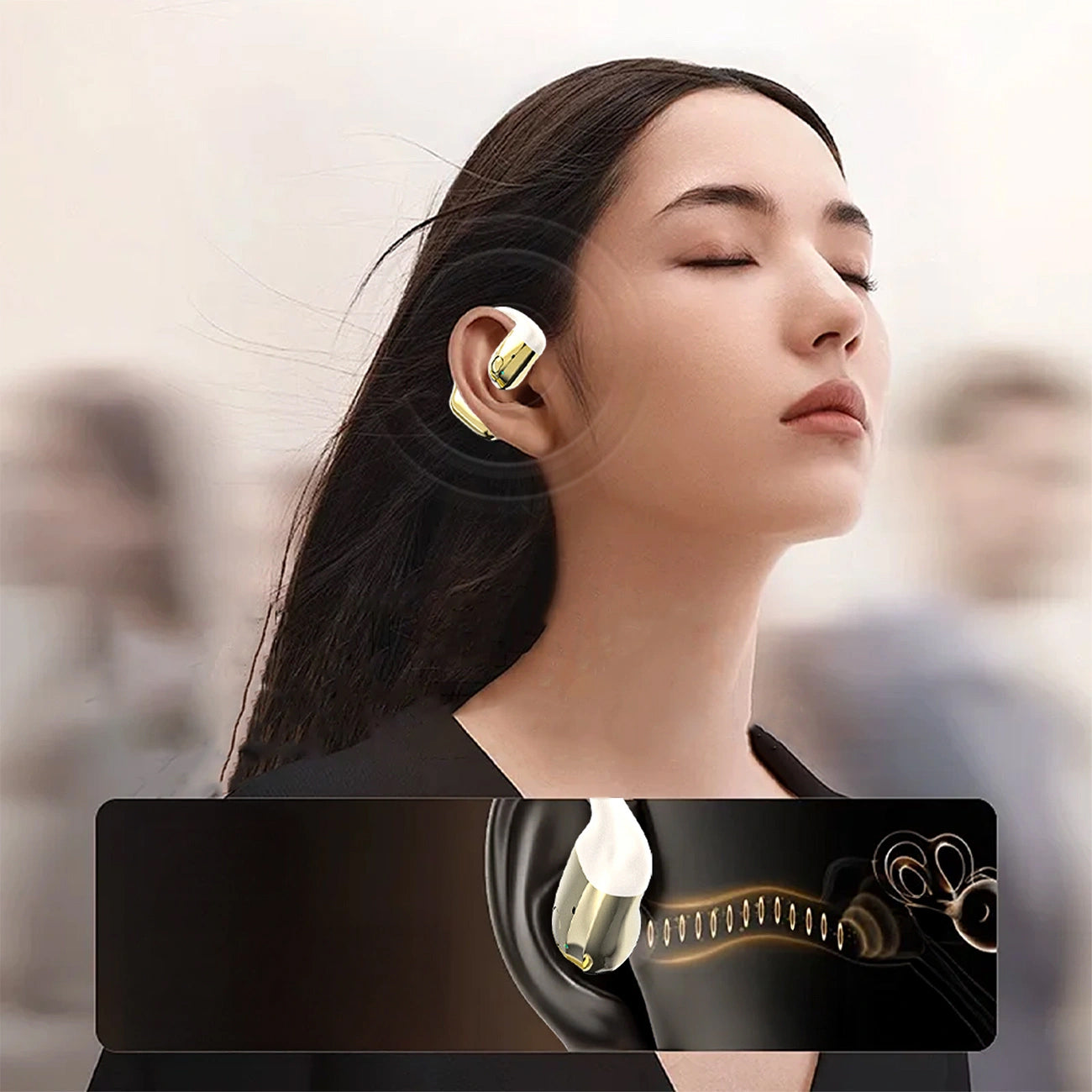 Handsfree Bluetooth Dudao U4Pro, A2DP, Χρυσό Μπεζ
