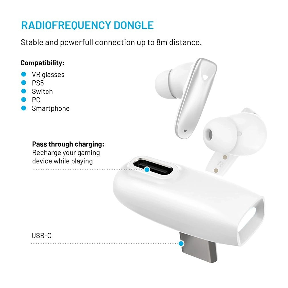Handsfree Bluetooth Fixed Pods, TWS, Λευκό