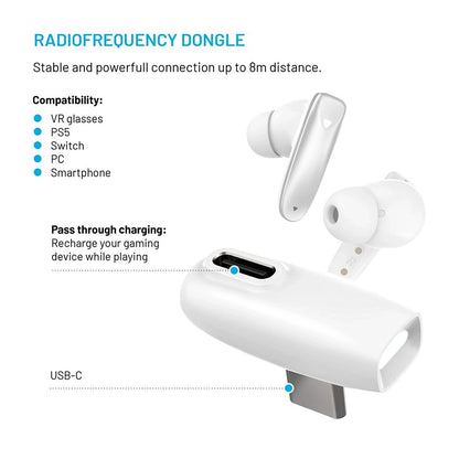 Handsfree Bluetooth Fixed Pods, TWS, Λευκό