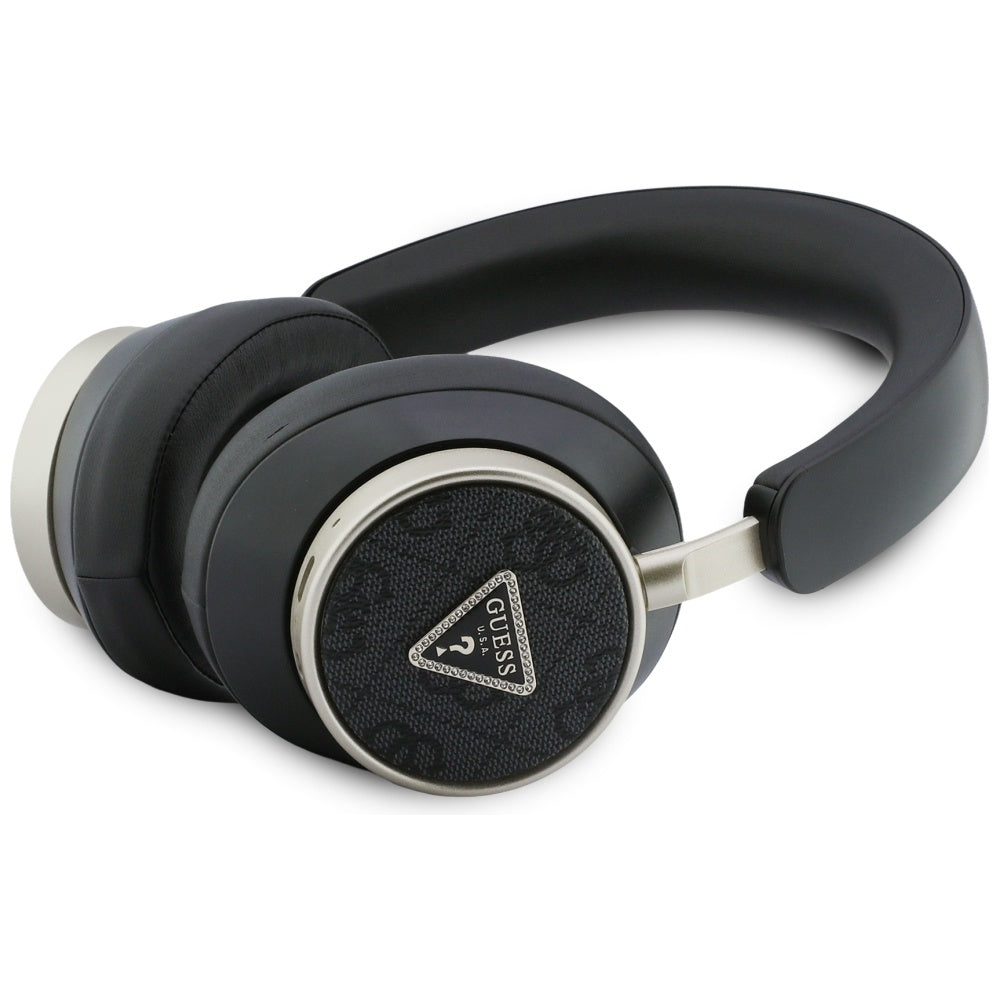 Handsfree Bluetooth Guess 4G Gold Triangle Logo, A2DP, Μαύρο
