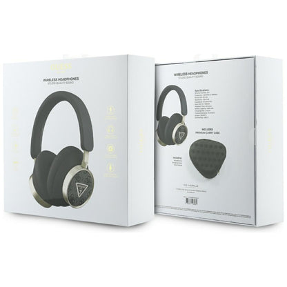 Handsfree Bluetooth Guess 4G Gold Triangle Logo, A2DP, Μαύρο