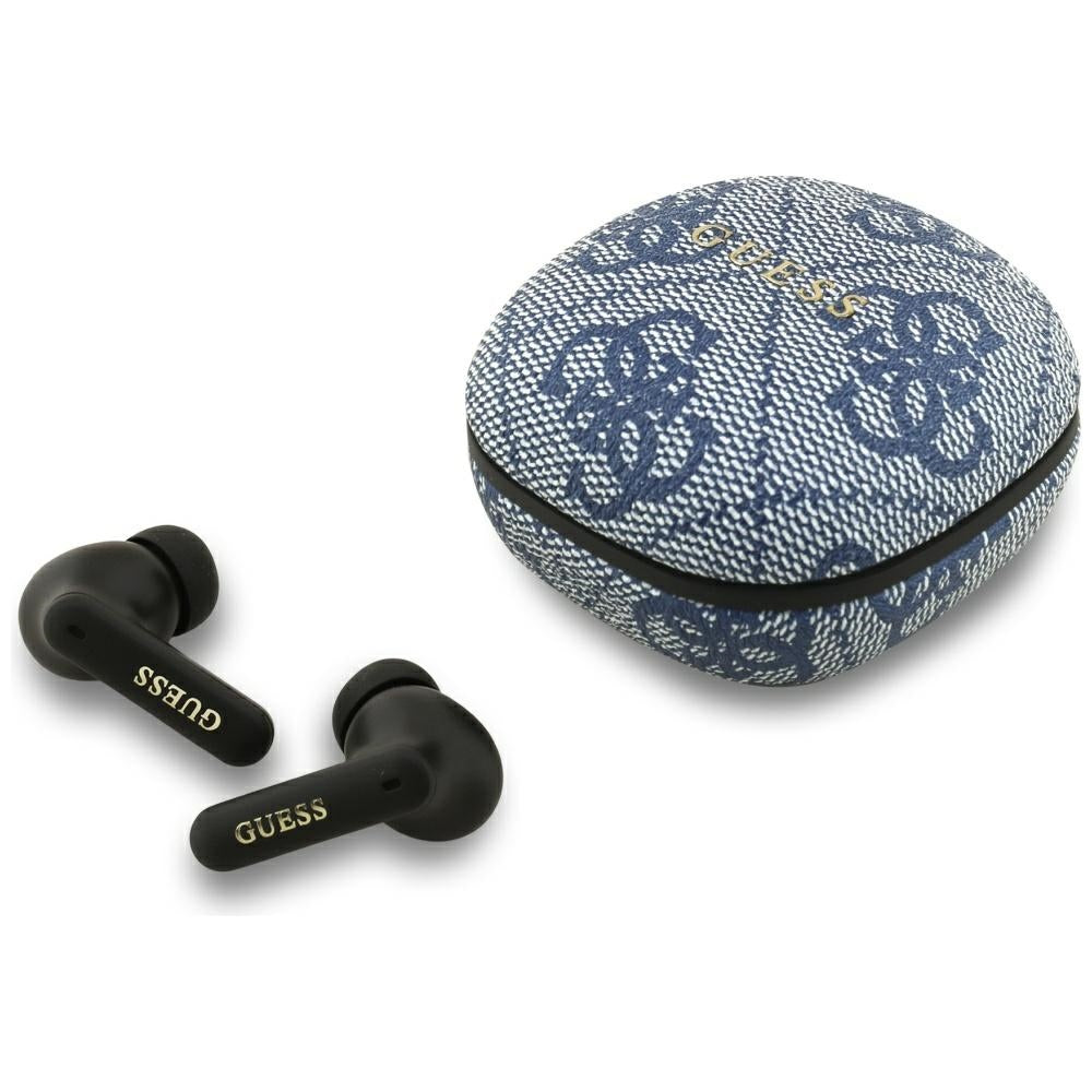 Handsfree Bluetooth Guess 4G Classic Metal Logo, TWS, Μπλε