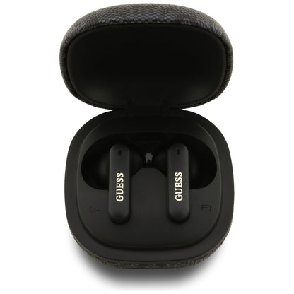 Handsfree Bluetooth Guess 4G Classic Metal Logo, TWS, Μαύρο