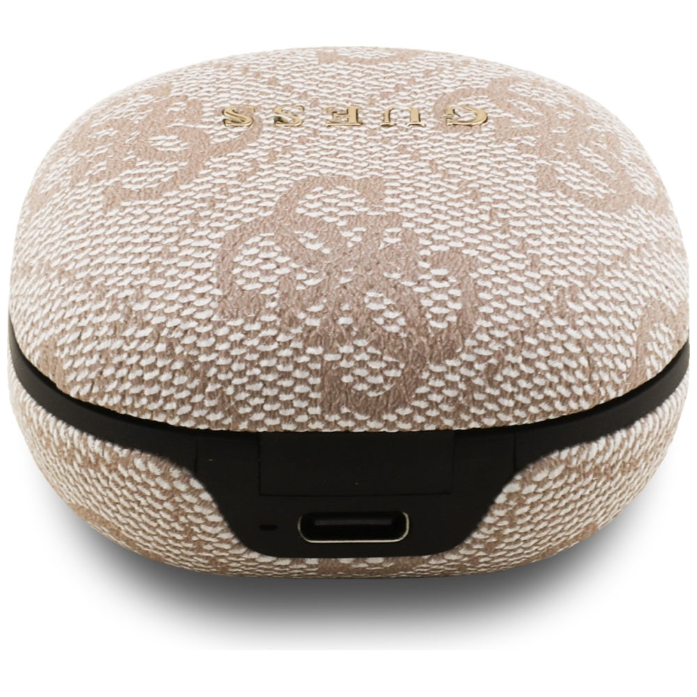 Handsfree Bluetooth Guess 4G Classic Metal Logo, TWS, Pink