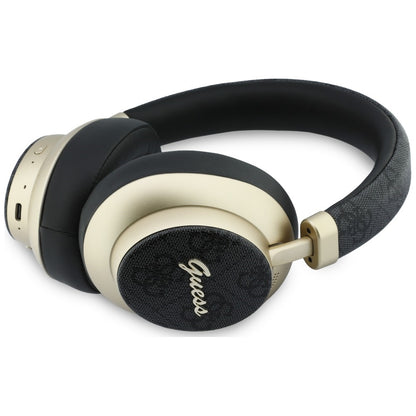 Ασύρματο Bluetooth Handsfree Guess 4G Gold Script Metal, A2DP, Μαύρο
