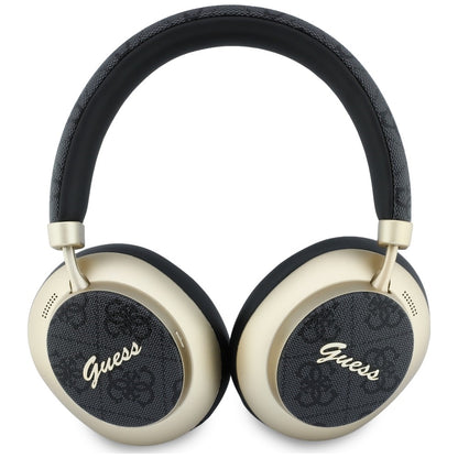 Ασύρματο Bluetooth Handsfree Guess 4G Gold Script Metal, A2DP, Μαύρο