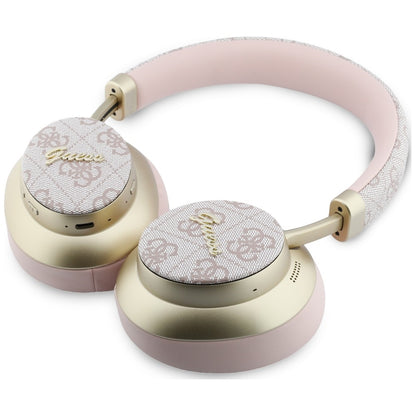 Handsfree Bluetooth Guess 4G Gold Script Metal, A2DP, Ροζ