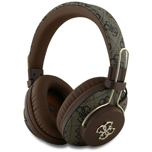 Handsfree Bluetooth Guess 4G Metal Logo, A2DP, Καφέ