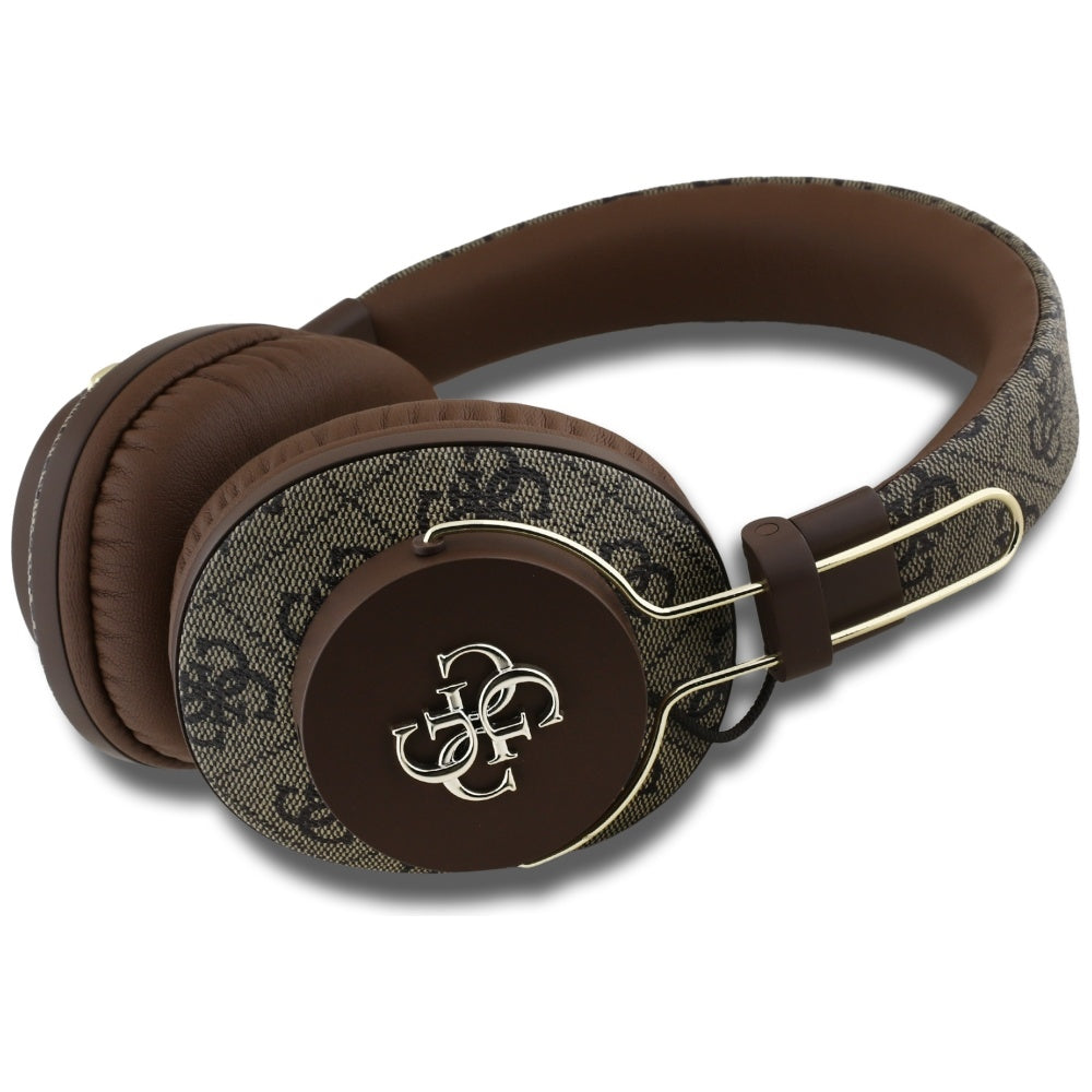 Handsfree Bluetooth Guess 4G Metal Logo, A2DP, Καφέ