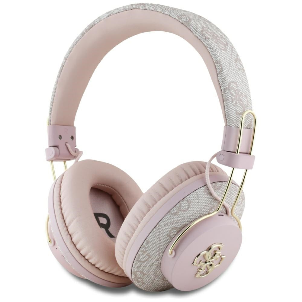 Handsfree Bluetooth Guess 4G Metal Logo, A2DP, Ροζ