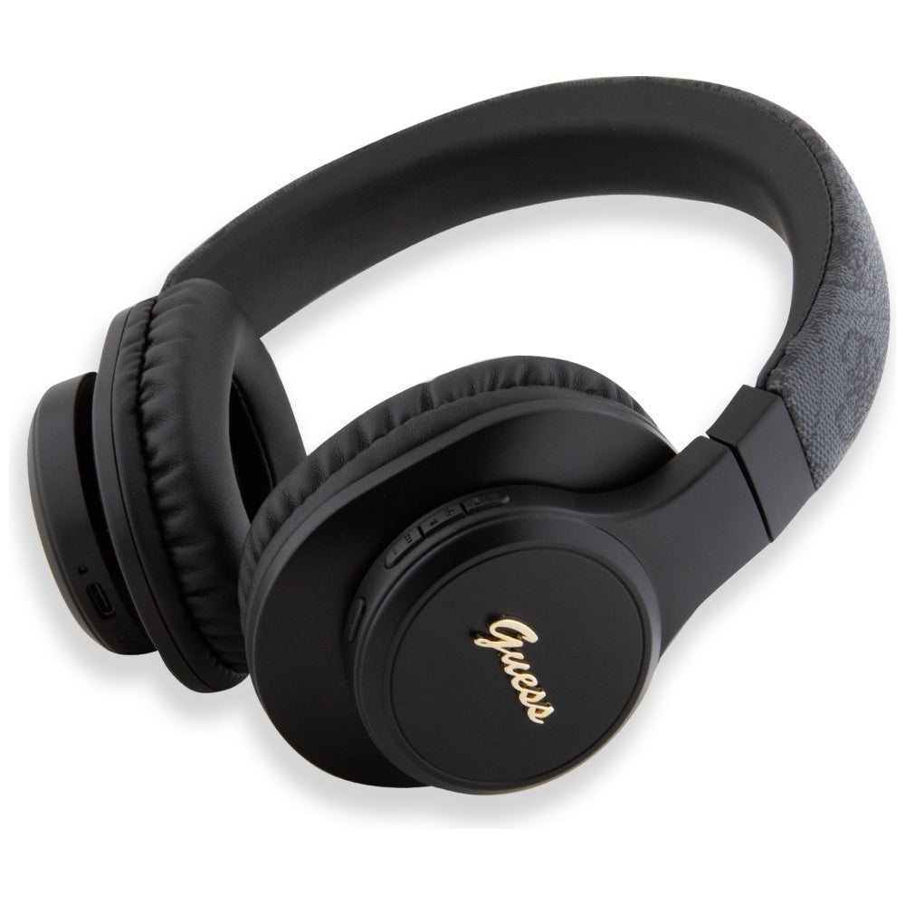 Handsfree Bluetooth Guess 4G Tone on Tone Script Logo, A2DP, Μαύρο