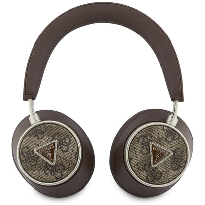 Handsfree Bluetooth Guess 4G Gold Triangle Logo, A2DP, Καφέ