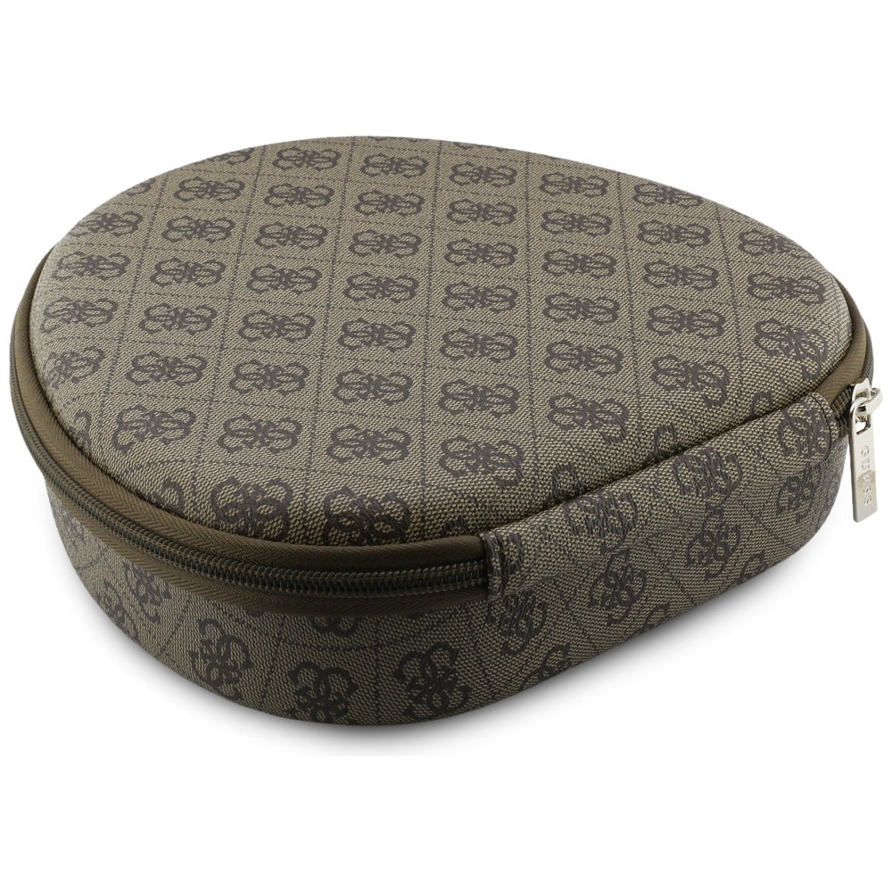 Handsfree Bluetooth Guess 4G Gold Triangle Logo, A2DP, Καφέ