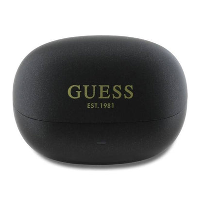 Handsfree Bluetooth Guess Capsule με Εκτυπωμένο Λογότυπο, TWS, ANC, Μαύρο