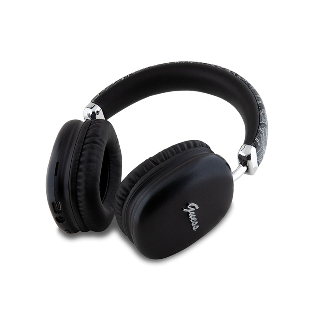 Handsfree Bluetooth Guess GCube Metallic Script Logo, A2DP, Μαύρο