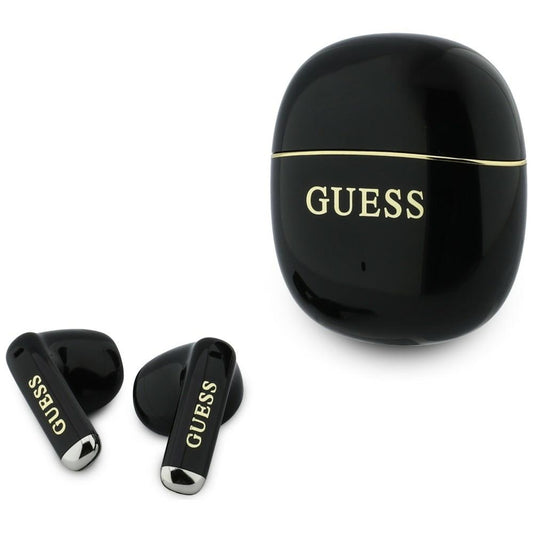 Ασύρματο Handsfree Bluetooth Guess Glossy Gold Line Classic, TWS, Μαύρο
