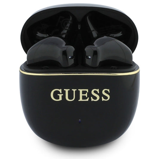 Ασύρματο Handsfree Bluetooth Guess Glossy Gold Line Classic, TWS, Μαύρο