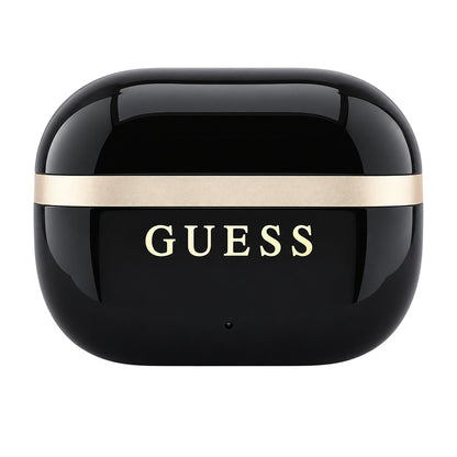 Ασύρματα ακουστικά Bluetooth Guess Glossy Gold Line Printed Classic Logo, TWS, Μαύρα