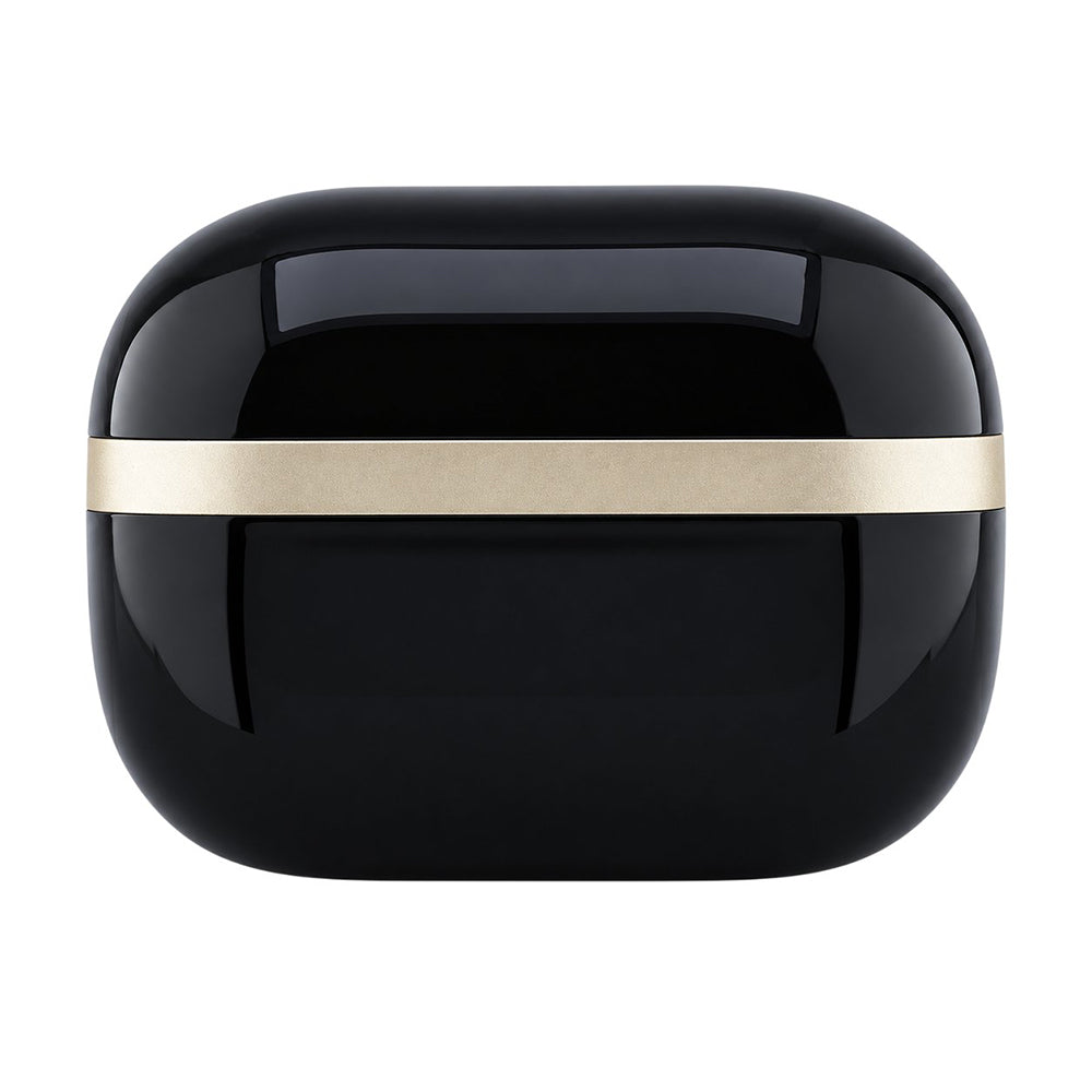 Ασύρματα ακουστικά Bluetooth Guess Glossy Gold Line Printed Classic Logo, TWS, Μαύρα