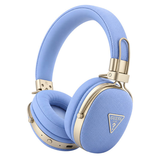 Ακουστικά Bluetooth Guess Grained Triangle Logo, A2DP, Μπλε