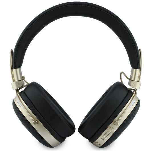 Handsfree Bluetooth Guess με ανάγλυφο τρίγωνο λογότυπο, A2DP, Μαύρο