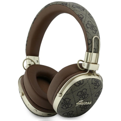 Ασύρματα ακουστικά Bluetooth Guess Metal 4G Script Logo, A2DP, Καφέ