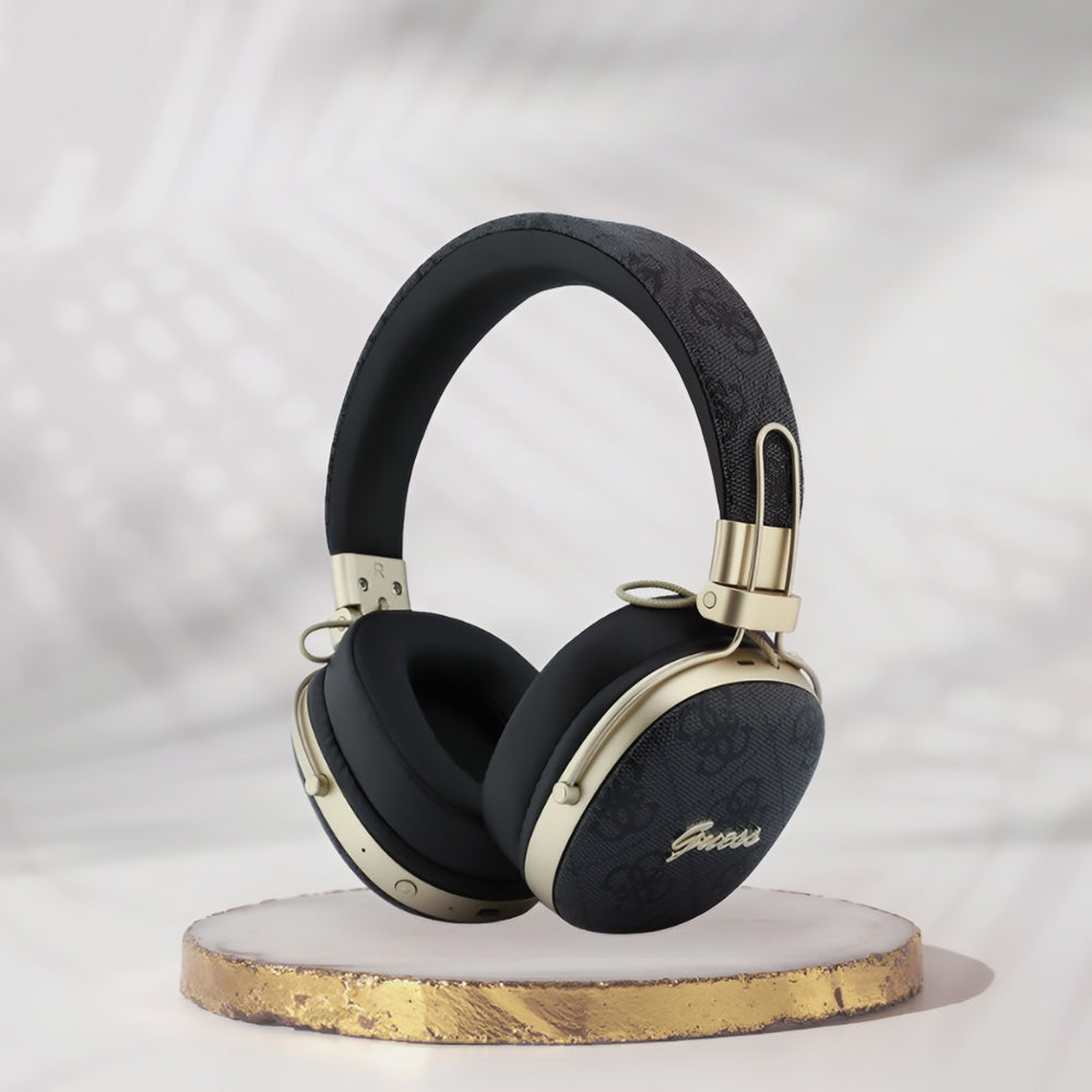 Handsfree Bluetooth Guess Metal 4G Script Logo, A2DP, Μαύρο