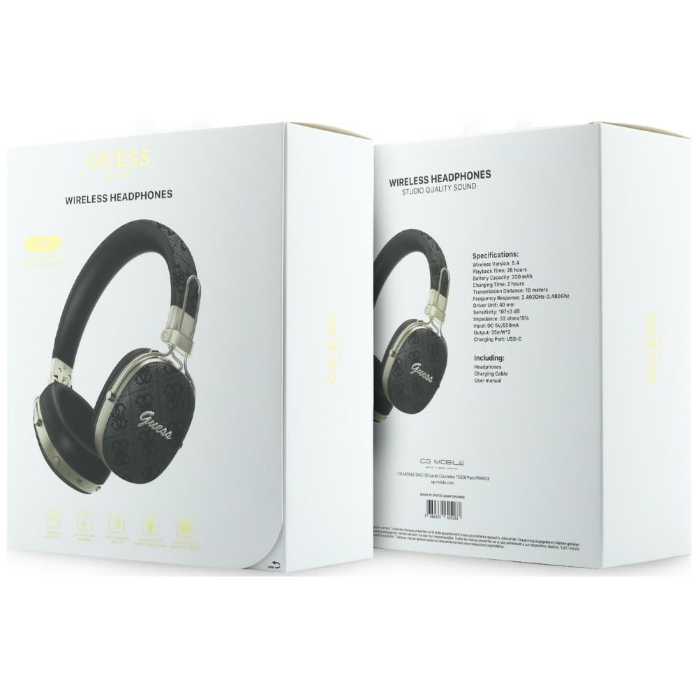 Handsfree Bluetooth Guess Metal 4G Script Logo, A2DP, Μαύρο