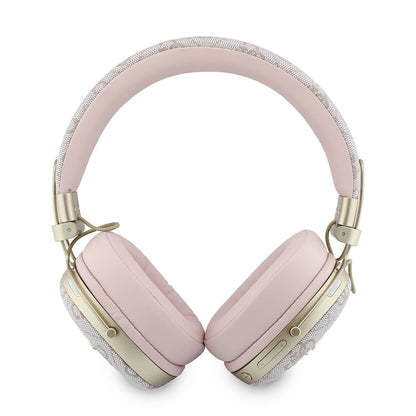 Ασύρματα ακουστικά Bluetooth Guess Metal 4G Script Logo, A2DP, Ροζ