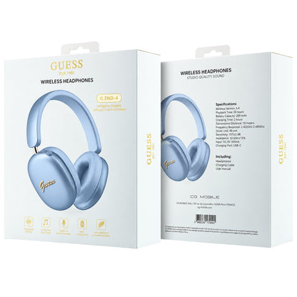 Handsfree Bluetooth Guess Metal Script Logo, A2DP, Μπλε