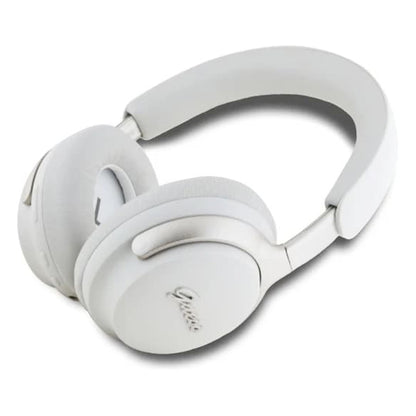 Handsfree Bluetooth Guess Metal Script Logo, A2DP, ANC, Μπεζ