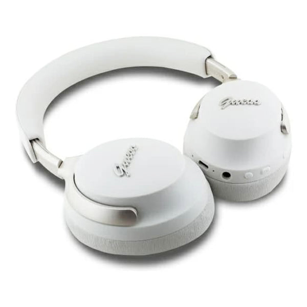 Handsfree Bluetooth Guess Metal Script Logo, A2DP, ANC, Μπεζ