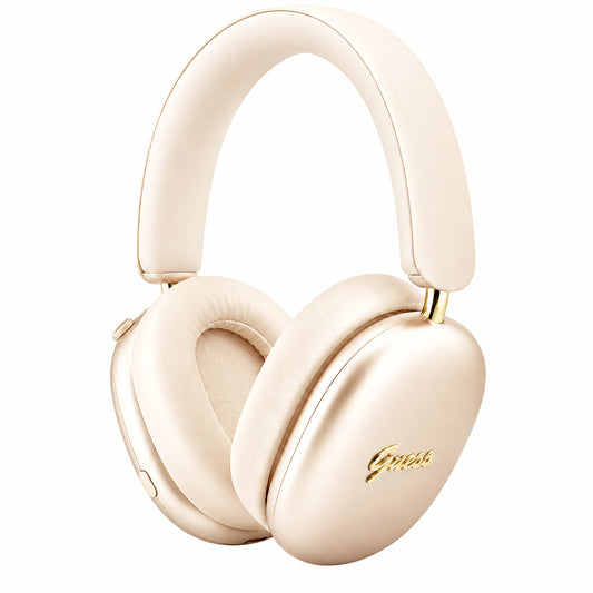 Handsfree Bluetooth Guess Metal Script Logo, A2DP, Μπεζ