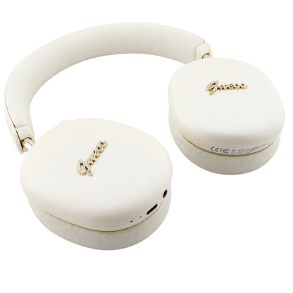 Handsfree Bluetooth Guess Metal Script Logo, A2DP, Μπεζ