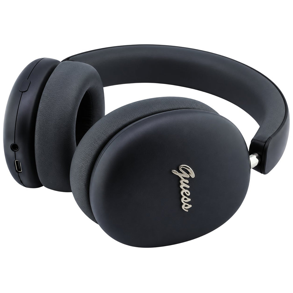 Ακουστικά Bluetooth Guess Metal Script Logo, A2DP, Μαύρα