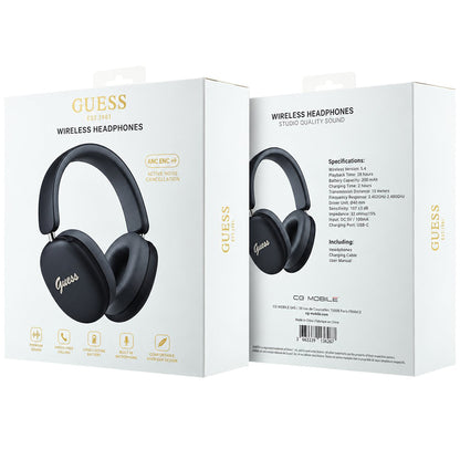 Ακουστικά Bluetooth Guess Metal Script Logo, A2DP, Μαύρα