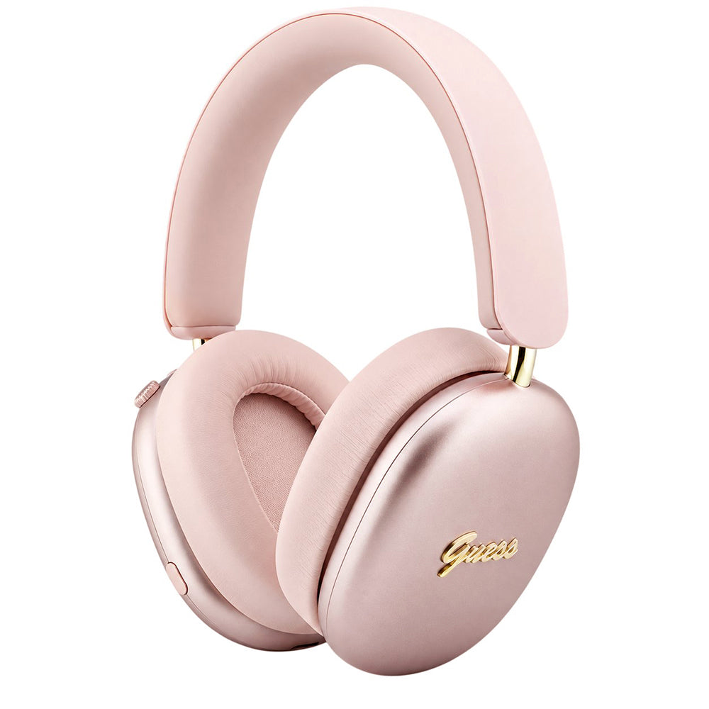 Ακουστικά Bluetooth Guess Metal Script Logo, A2DP, Ροζ