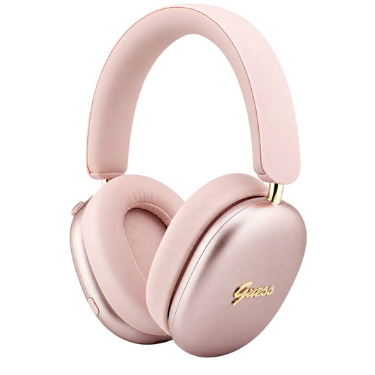 Ακουστικά Bluetooth Guess Metal Script Logo, A2DP, Ροζ
