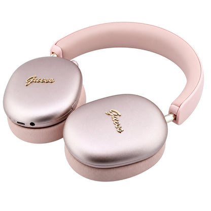 Ακουστικά Bluetooth Guess Metal Script Logo, A2DP, Ροζ