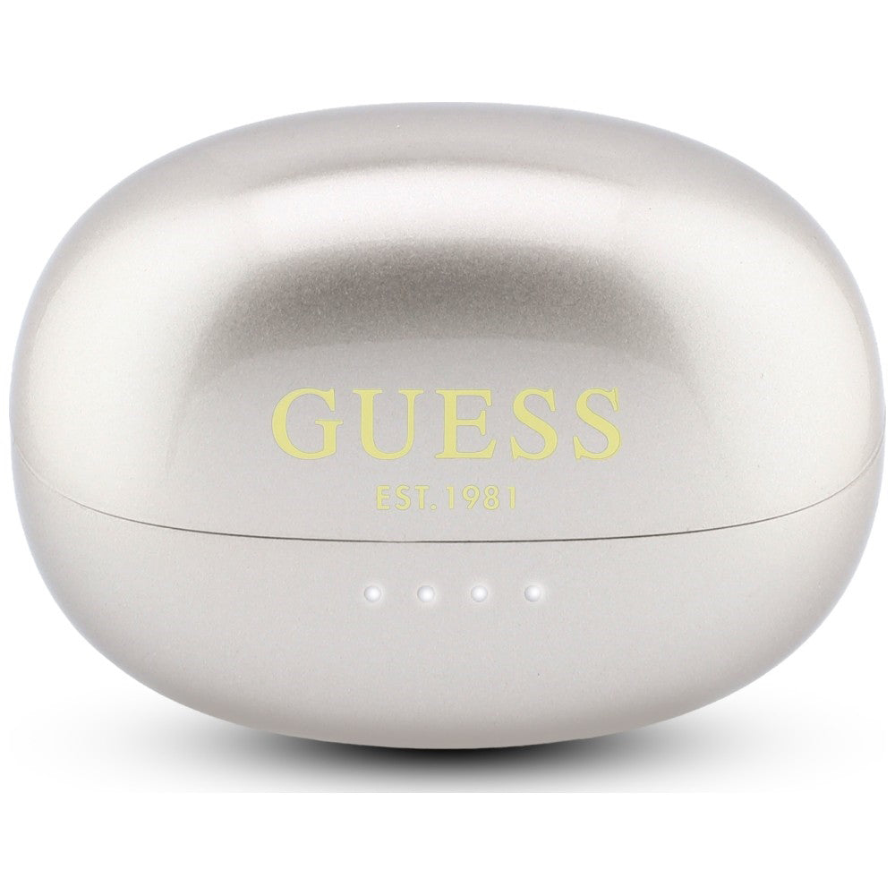 Handsfree Bluetooth Guess Μεταλλικό Φινίρισμα Ηλεκτροπλαστικά Μέρη Κλασικό, TWS, Χρυσό