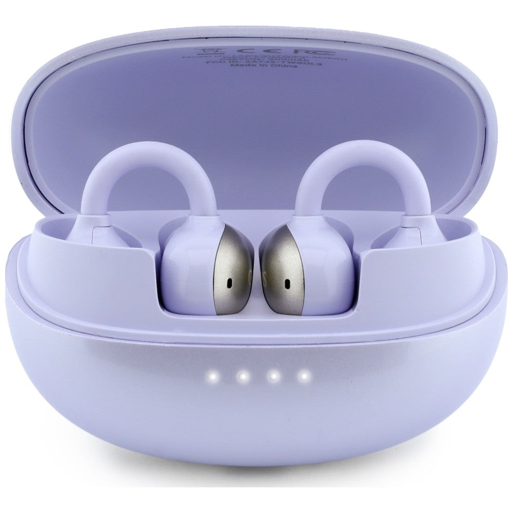 Handsfree Bluetooth Guess Μεταλλικό Φινίρισμα Ηλεκτροπλασμένα Μέρη Κλασικό, TWS, Μωβ
