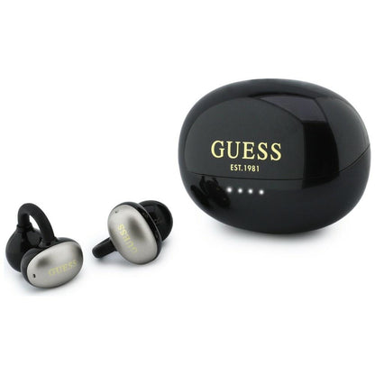 Handsfree Bluetooth Guess Metallic Finish Electroplated Parts Classic, TWS, Black