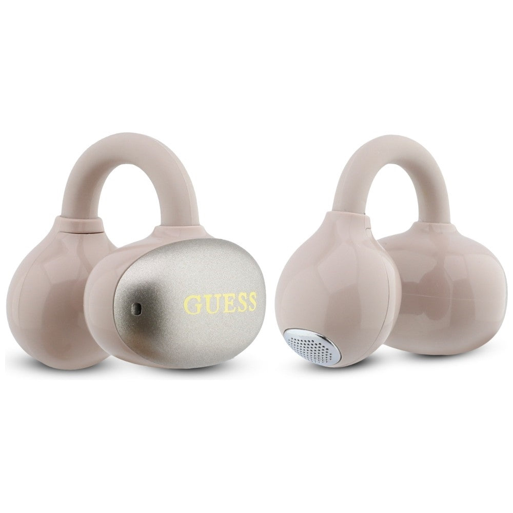 Handsfree Bluetooth Guess Μεταλλικό Φινίρισμα Ηλεκτροπλασμένα Μέρη Κλασικό, TWS, Ροζ