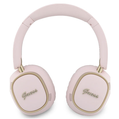 Ασύρματα ακουστικά Bluetooth Guess Rectangle Metal Script, A2DP, Ροζ